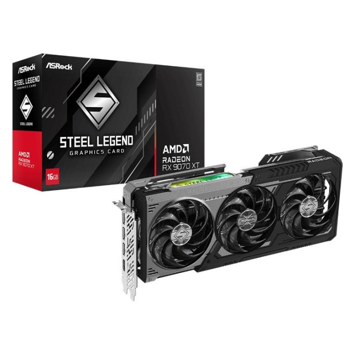 SCHEDA VIDEO RADEON RX9070 XT STEEL LEGEND DARK 16 GB (90-GA5VZZ-00UANF)
