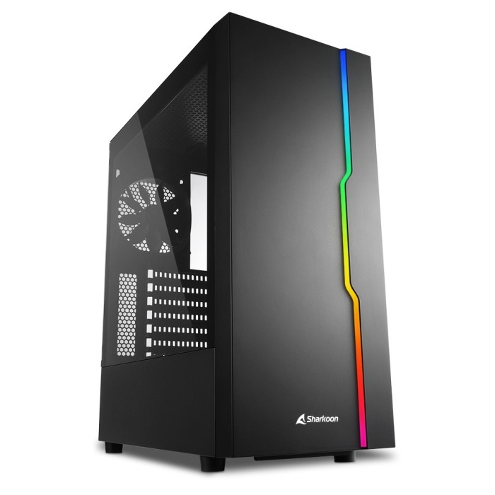 CASE GAMING RGB SLIDER BLACK ATX VETRO TEMPERATO - NERO - NO ALIMENTATORE