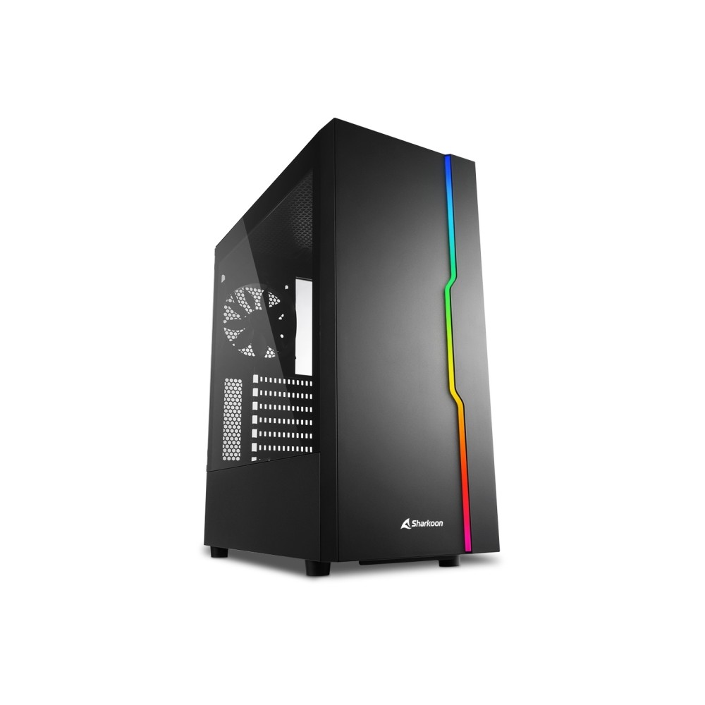 CASE GAMING RGB SLIDER BLACK ATX VETRO TEMPERATO - NERO - NO ALIMENTATORE